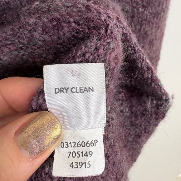 J Jill  Purple Heather Alpaca Wool Sweater Small - Picture 6 of 7
